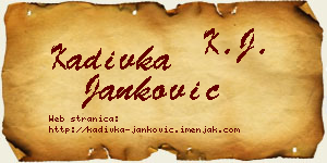 Kadivka Janković vizit kartica